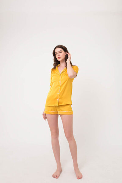 Silk Short PJ Set (Yellow)