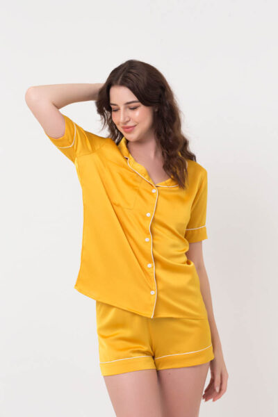 Silk Short PJ Set (Yellow)